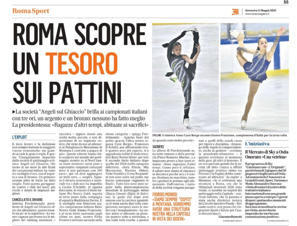 Il “MESSAGGERO” scrive di noi…