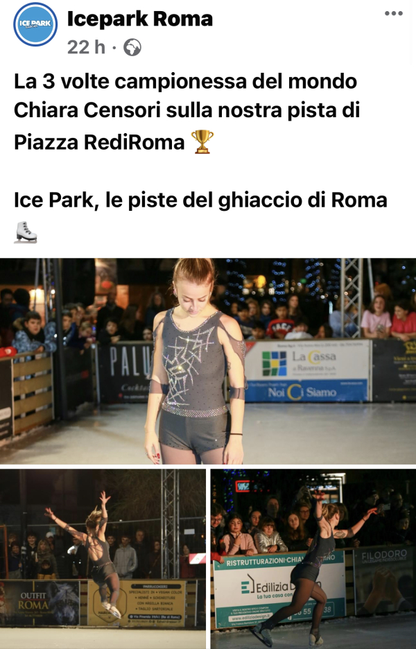 Icepark Re di Roma - inaugurazione 28/12/2022